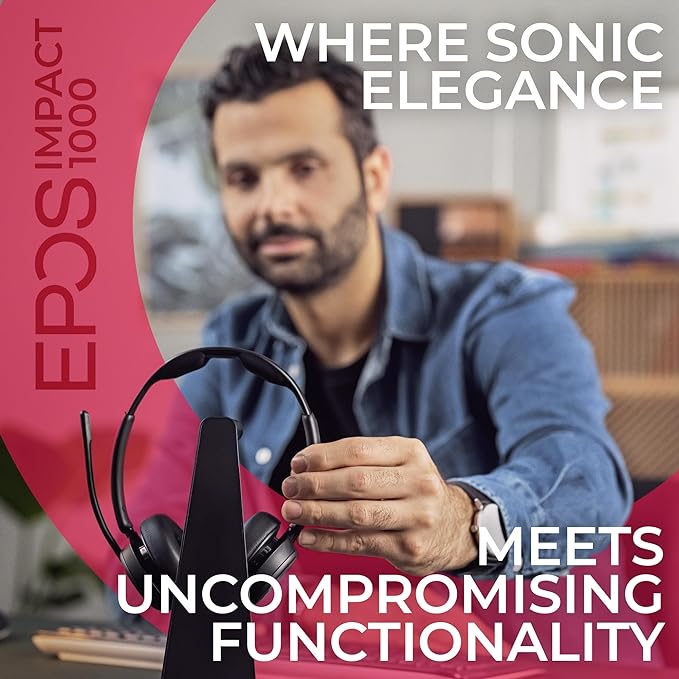 Auriculares EPOS IMPACT 1061T Duo BT USB-A UC con base de carga - Teams