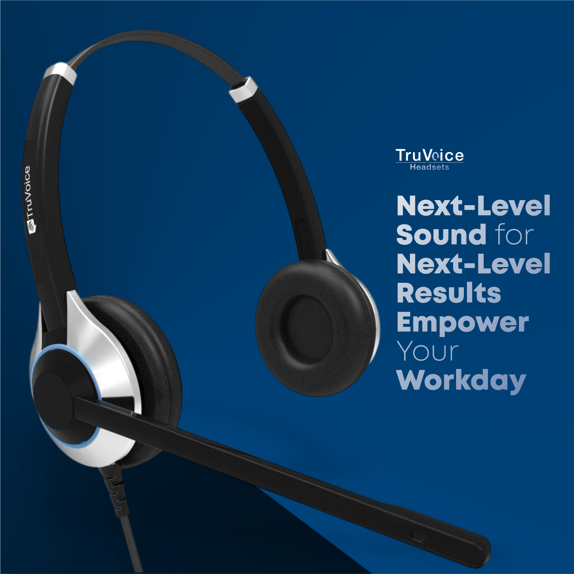 Auriculares dobles con cancelación de ruido TruVoice HD-550 con cable QD para teléfonos Mitel