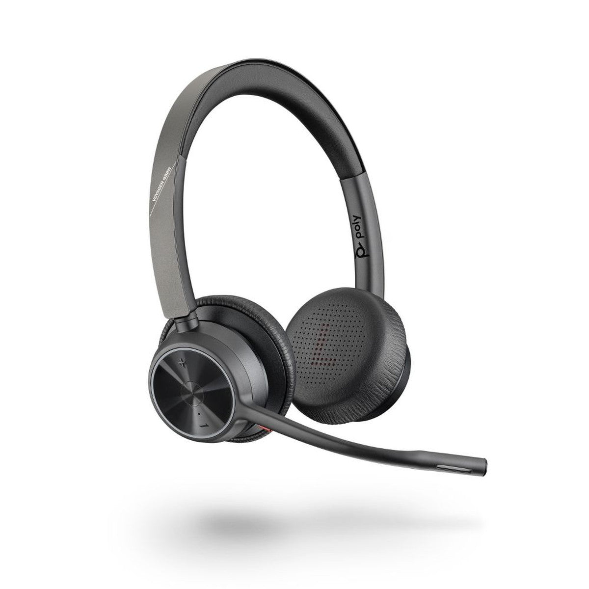 Auriculares estéreo Bluetooth Poly Voyager 4320 UC con base de carga y puerto USB-C