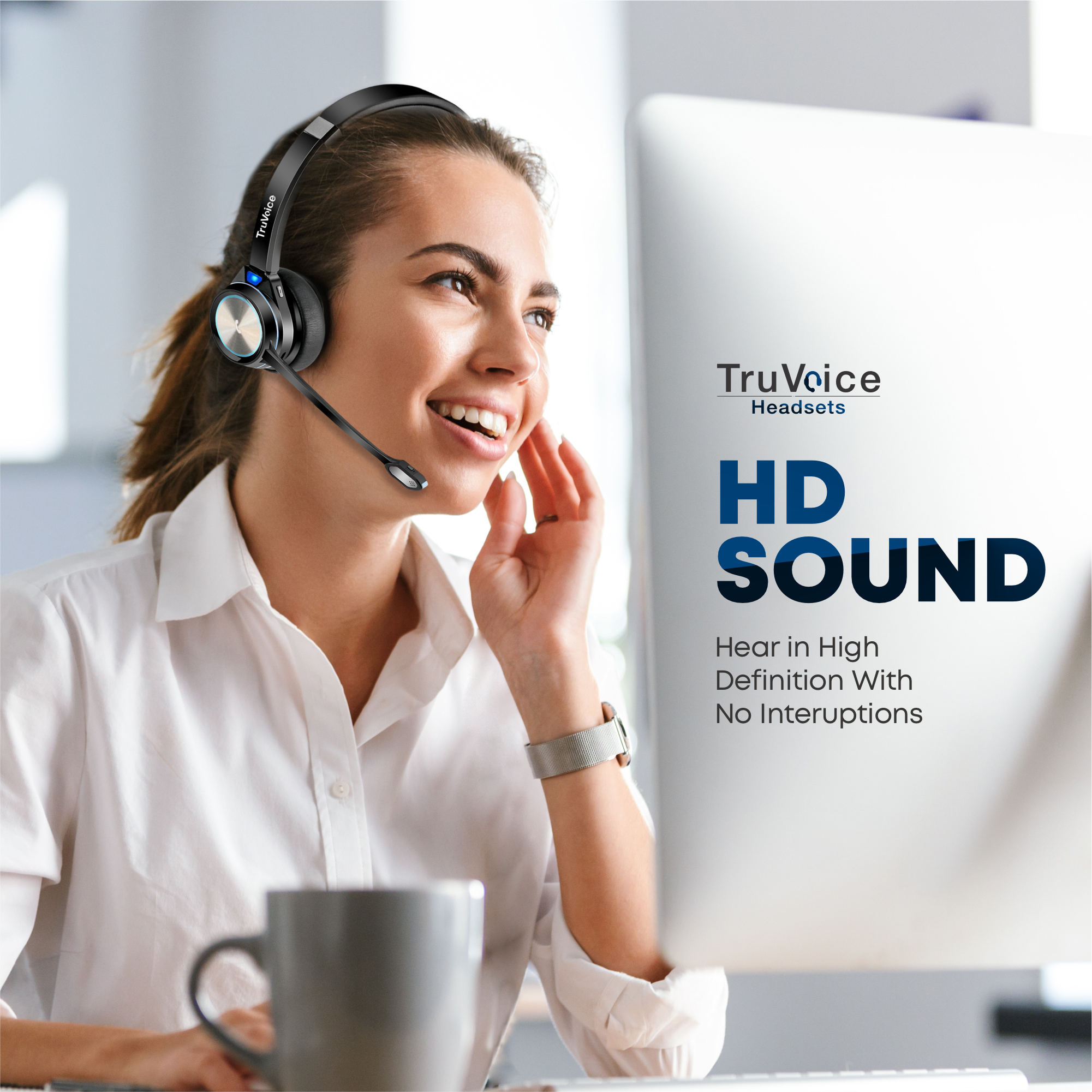 Auriculares inalámbricos Bluetooth USB TruVoice Premium BT55