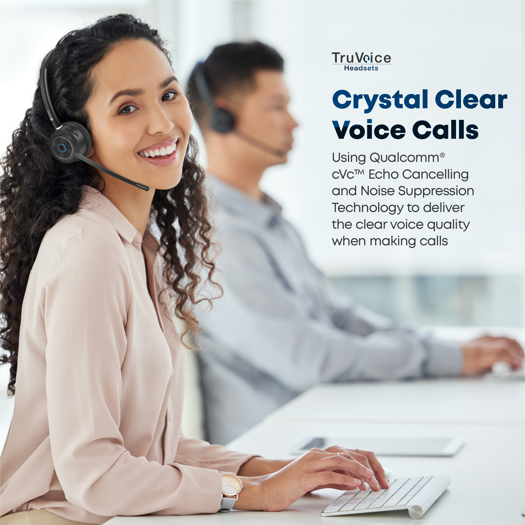 Auriculares inalámbricos Bluetooth TruVoice BT85 con adaptador USB