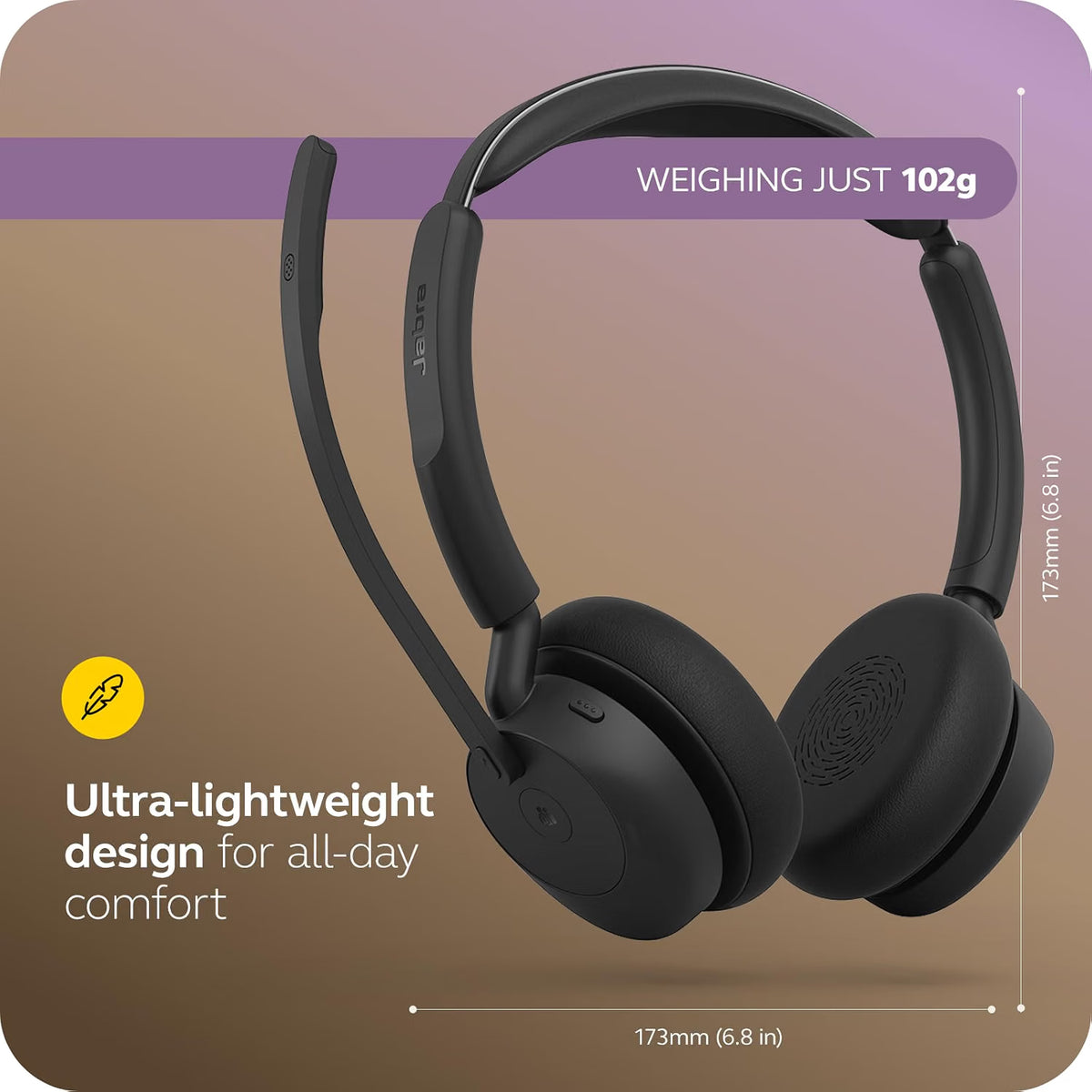 Jabra Evolve3 45 Stereo MS Headset USB-C - MPN: 34599-999-899