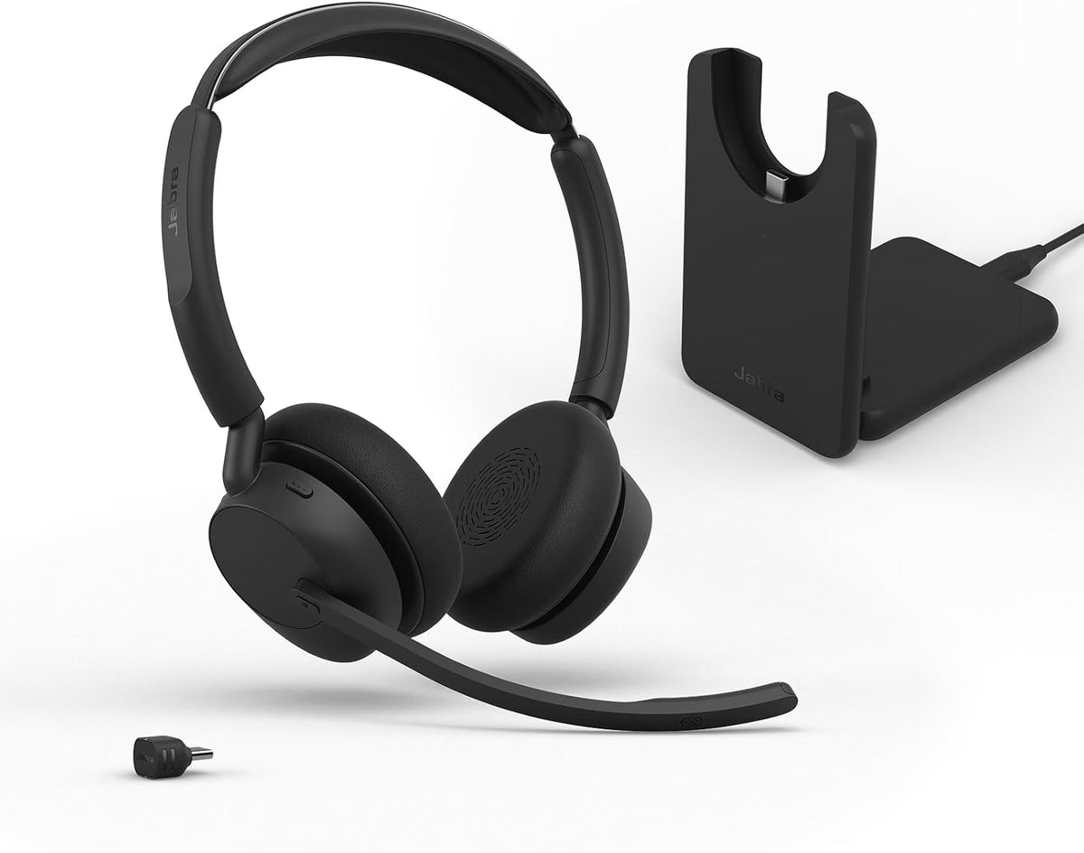 Jabra Evolve3 45 Stereo MS Headset with Charge Stand (USB-C) - MPN: 34599-999-889