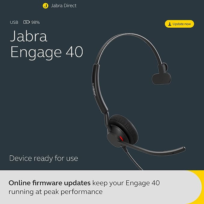 Jabra Engage 40 Mono Headset with inline link USB-C (MS) - MPN: 4093-413-299