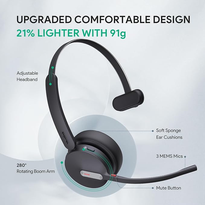 Yealink BH70 Mono UC USB-A Headset - MPN: 1208666