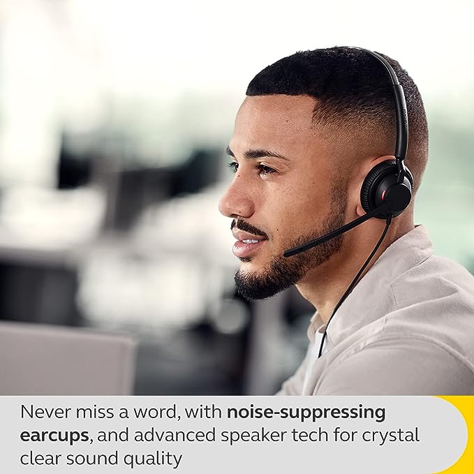 Jabra Engage 40 Stereo Headset with inline link USB-C (MS) - MPN: 4099-413-299