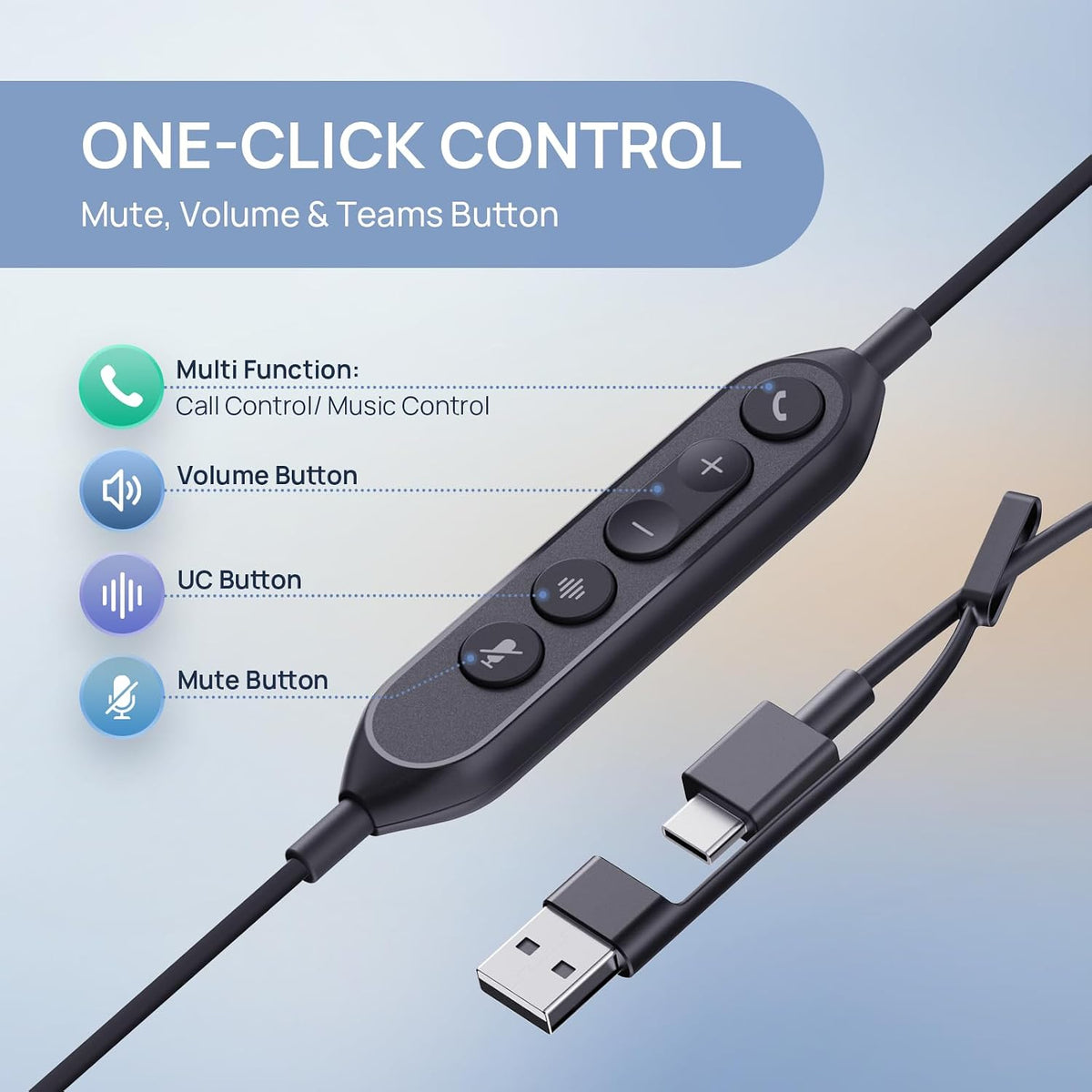 Yealink UH46 Mono USB-A/C Headset - MPN: 1308242