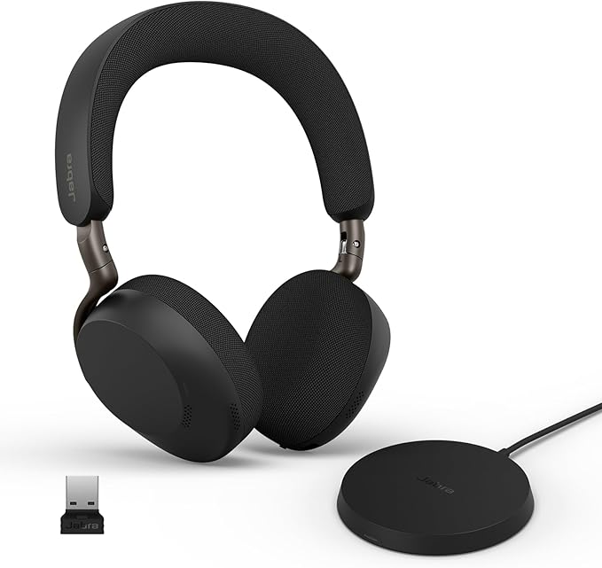Jabra Evolve3 75 UC Black Wireless Headset with Link390a + Charging Ba
