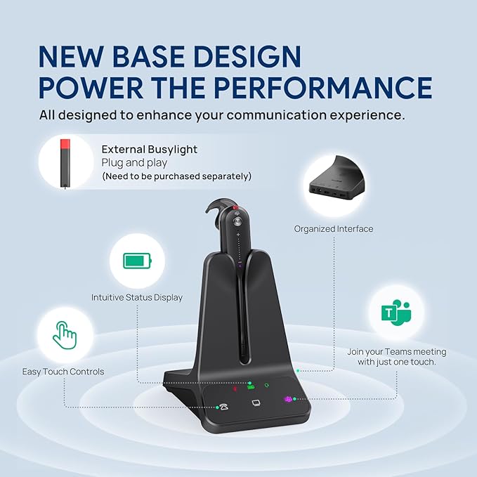 Auriculares inalámbricos convertibles DECT Yealink WH63 E2 Teams