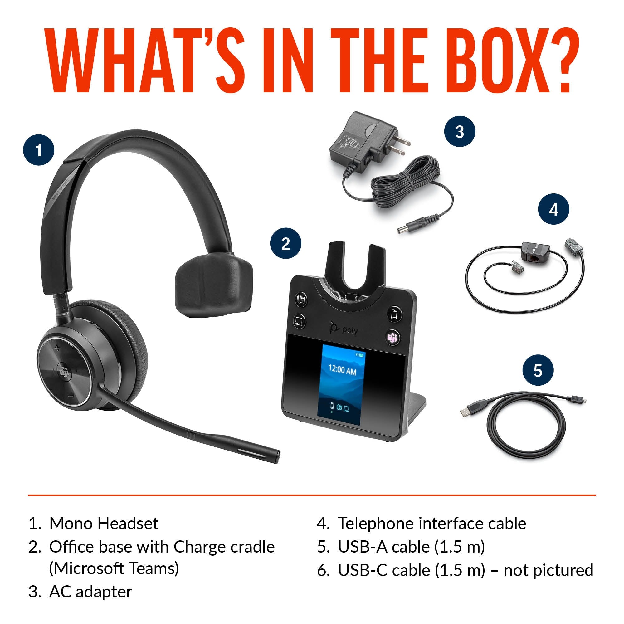 Savi S7410-M Office, Mono, Over-the-head, UC Standard, DECT 6.0. MPN 8L7D5AA#ABA