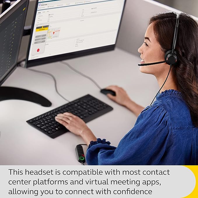 Jabra Engage 40 Stereo Headset with inline link USB-C (UC) - MPN: 4099-419-299