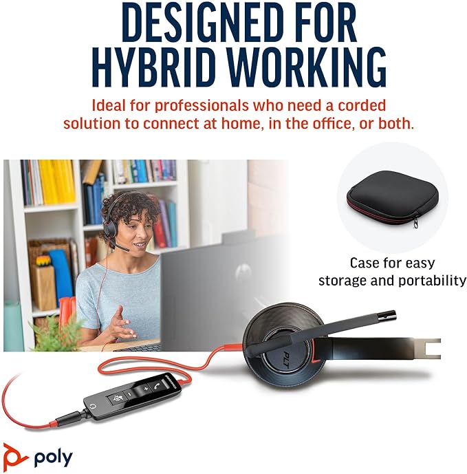 Poly / Plantronics Blackwire 5210 Mono Headset With 3.5mm Connectivity (USB-C/A Adapter) MPN: 8X231AA