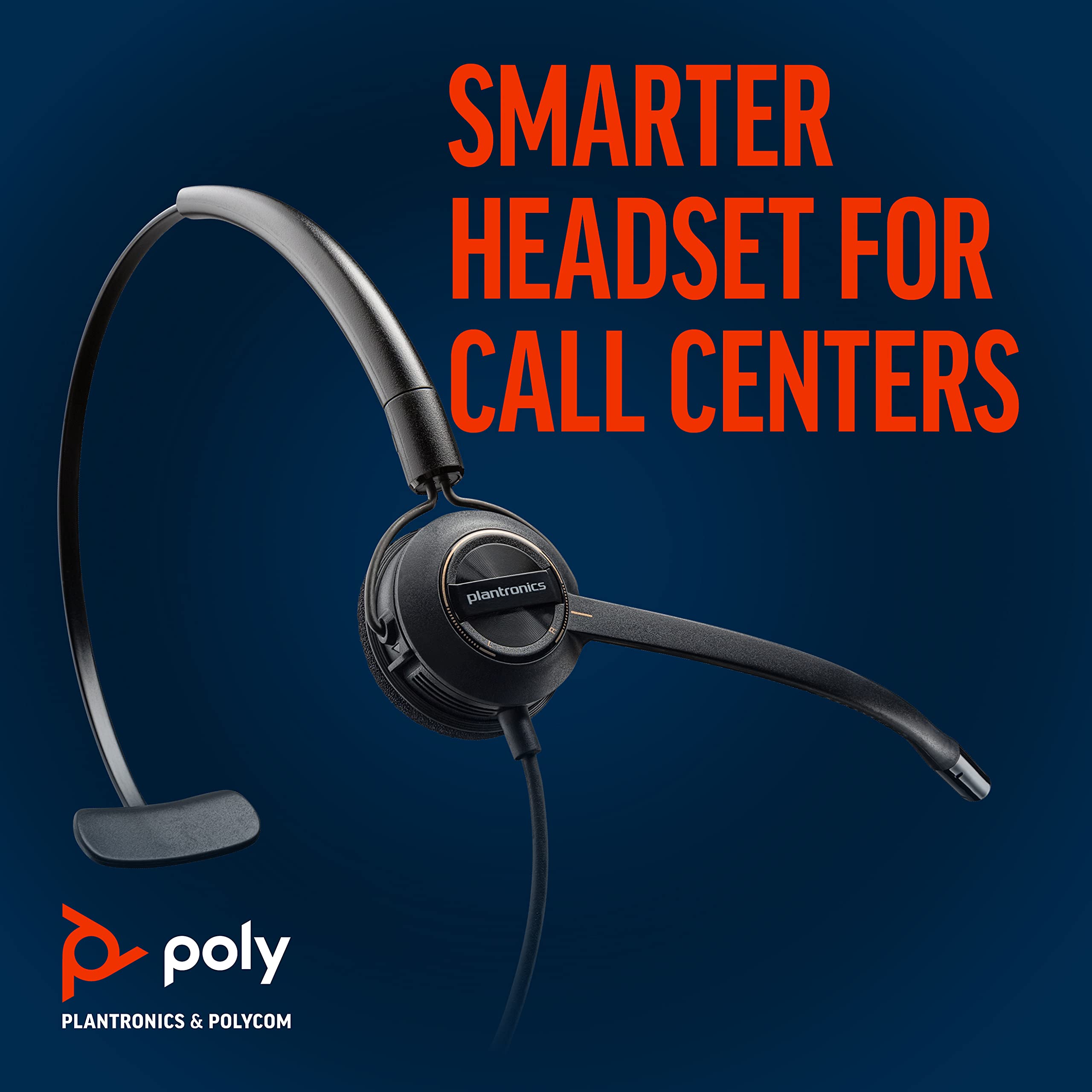 Auriculares monoaurales convertibles 3 en 1 con cancelación de ruido Poly Encore Pro HW540