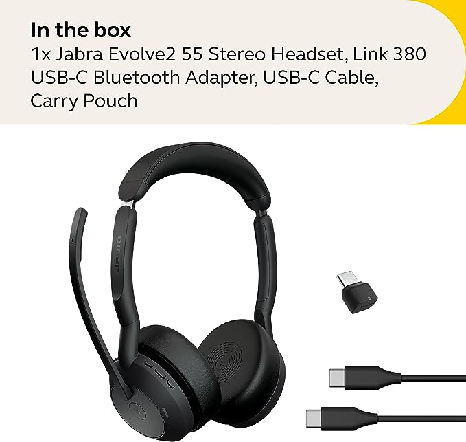 Jabra Evolve2 55 Duo USB-C (MS) - MPN: 25599-999-899-01
