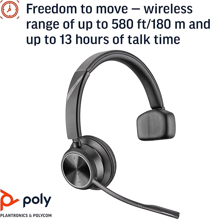 Poly Savi S7310T UC Wireless Headset, DECT 6.0