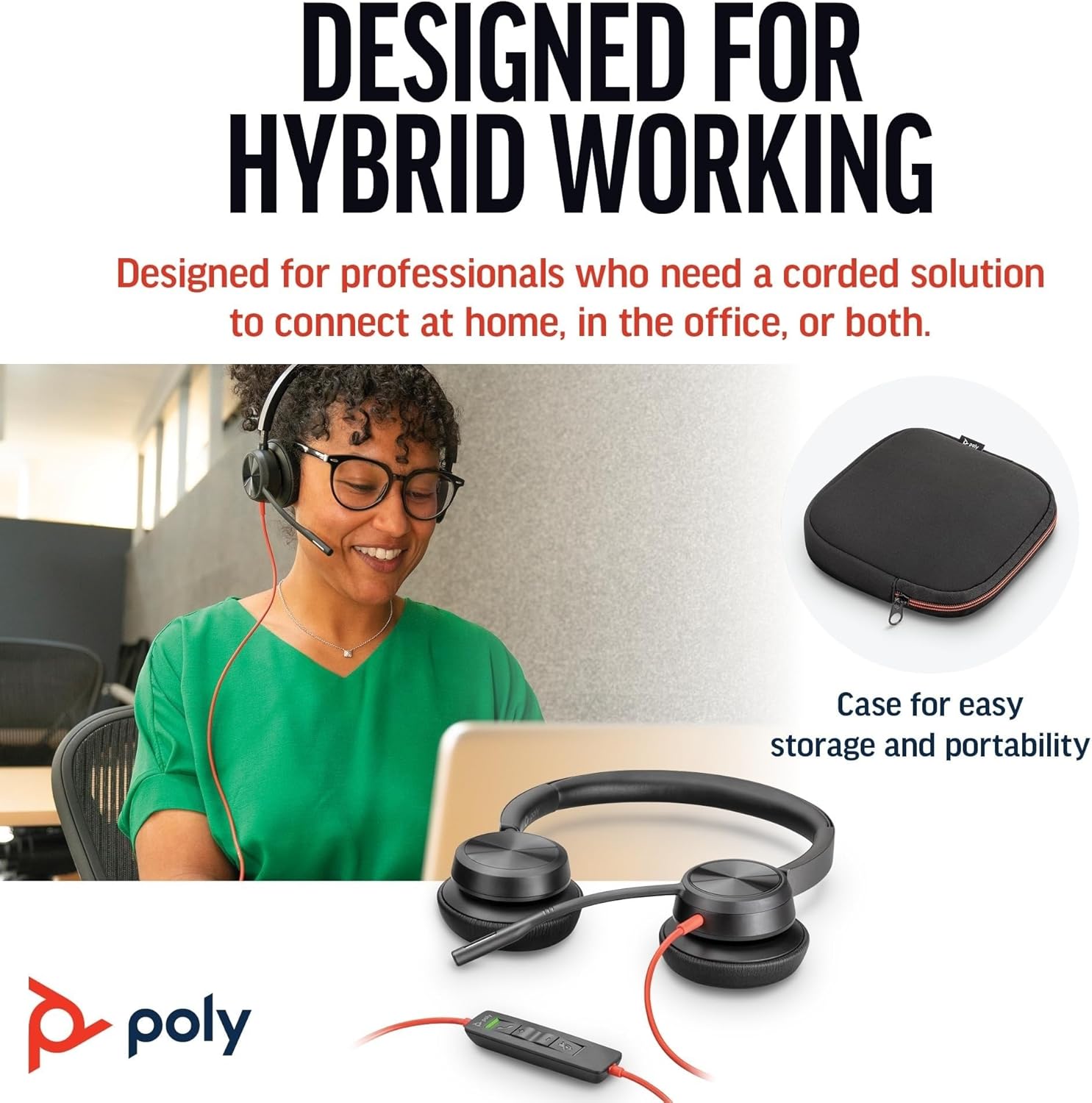 Poly Blackwire 8225-M Stereo USB-A/C Headset - MPN: 8X225AA