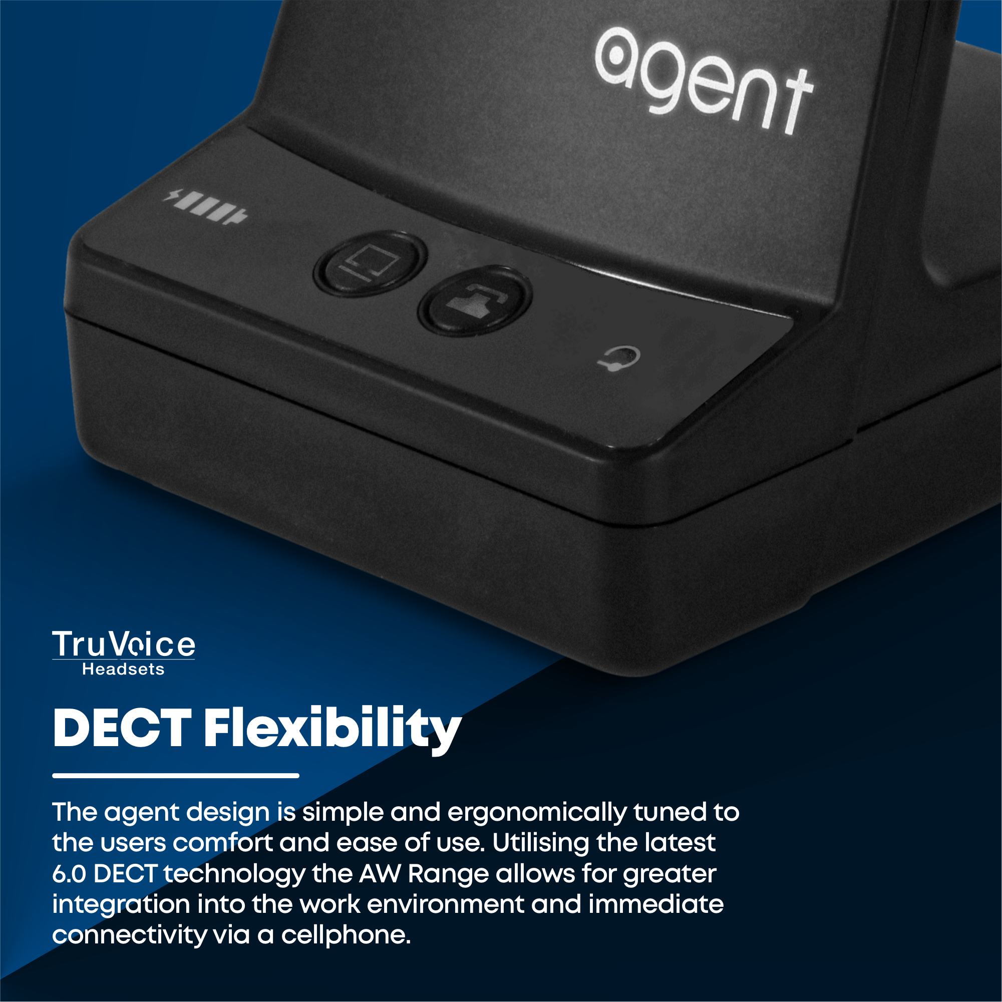 Auriculares inalámbricos DECT mono TruVoice Agent AW50 (conectividad dual)
