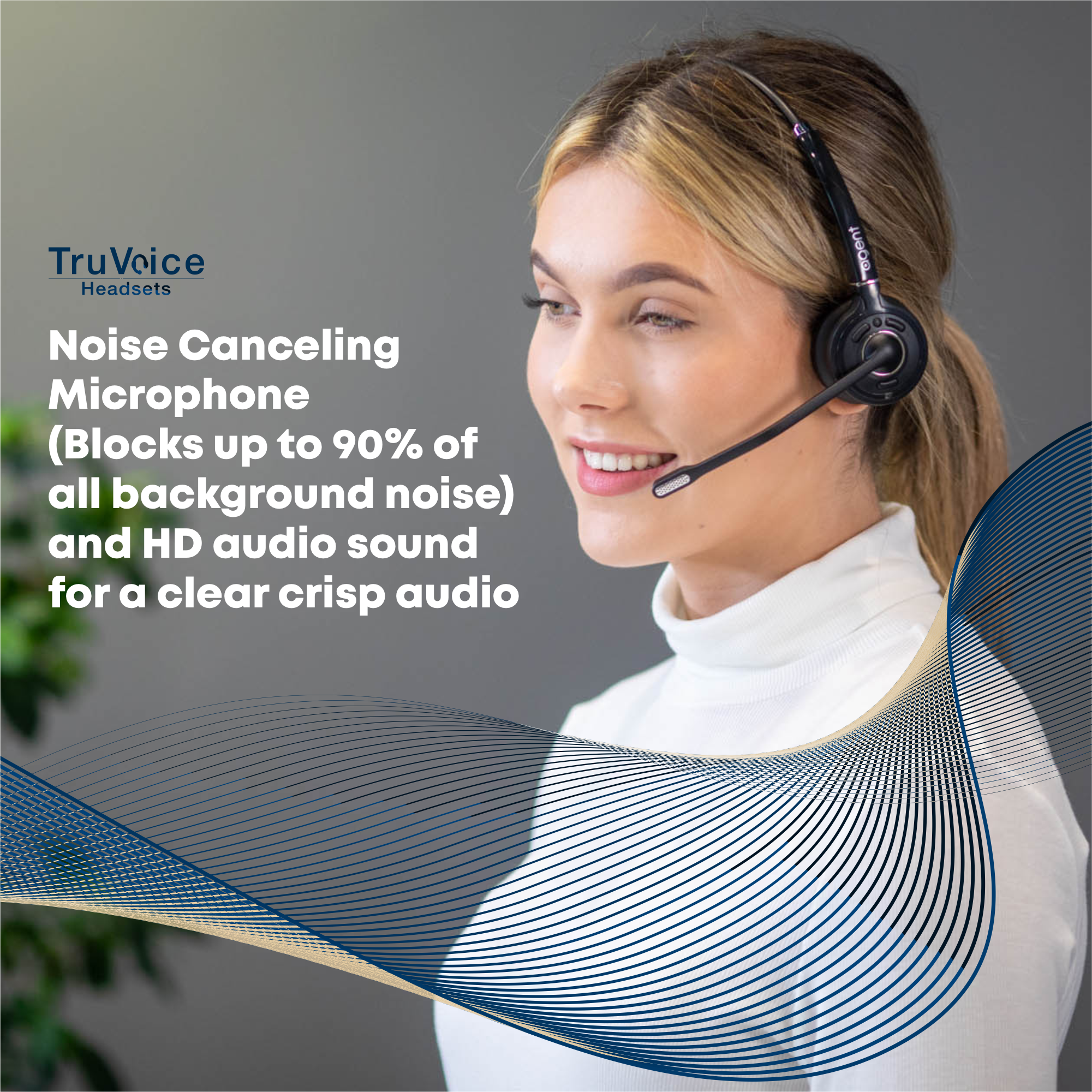 TruVoice Agent AW80 Duo Wireless Dect Headset (Triple Connectivity) - MPN: AG22-0763