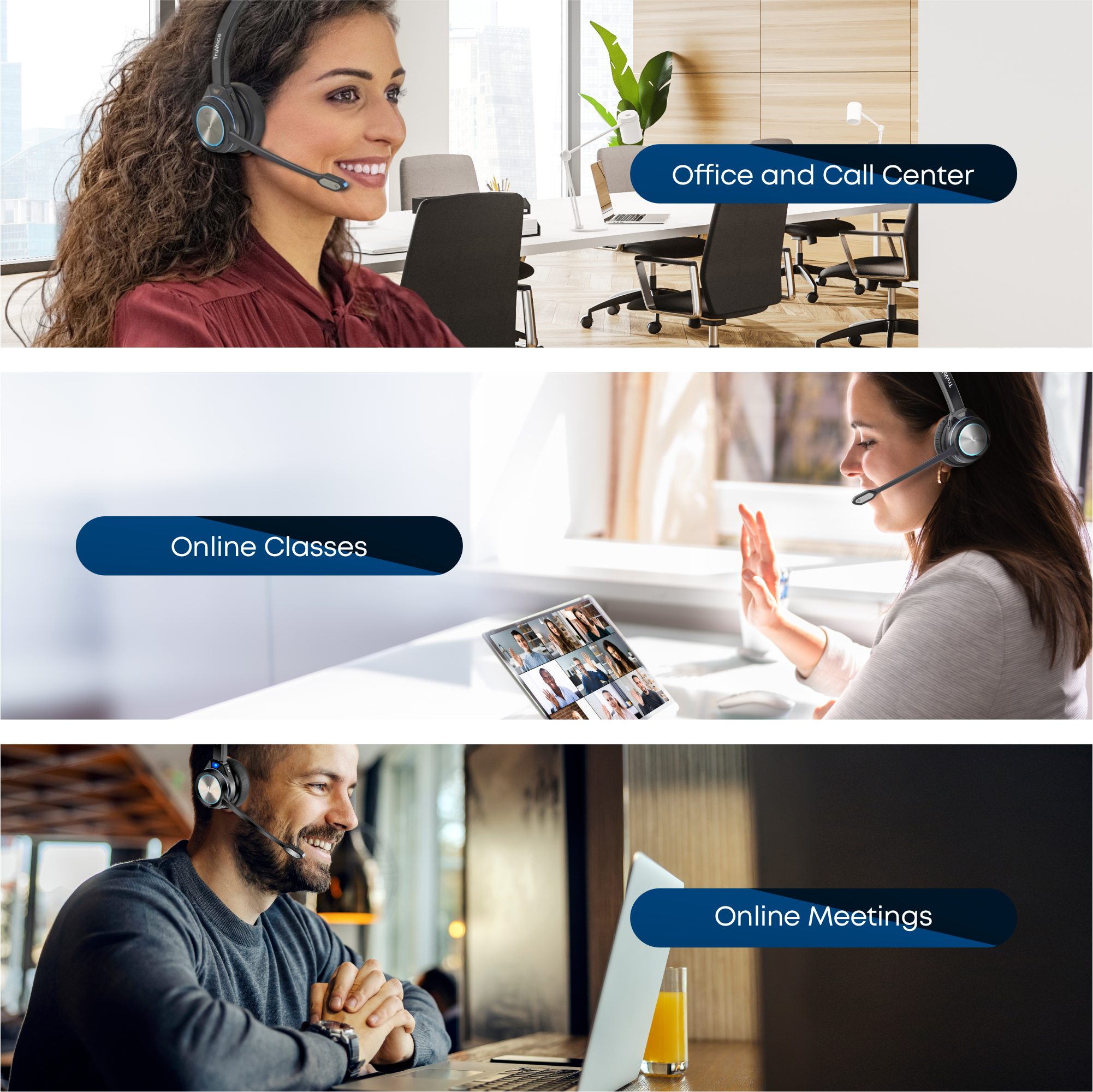 Auriculares inalámbricos Bluetooth USB TruVoice Premium BT55