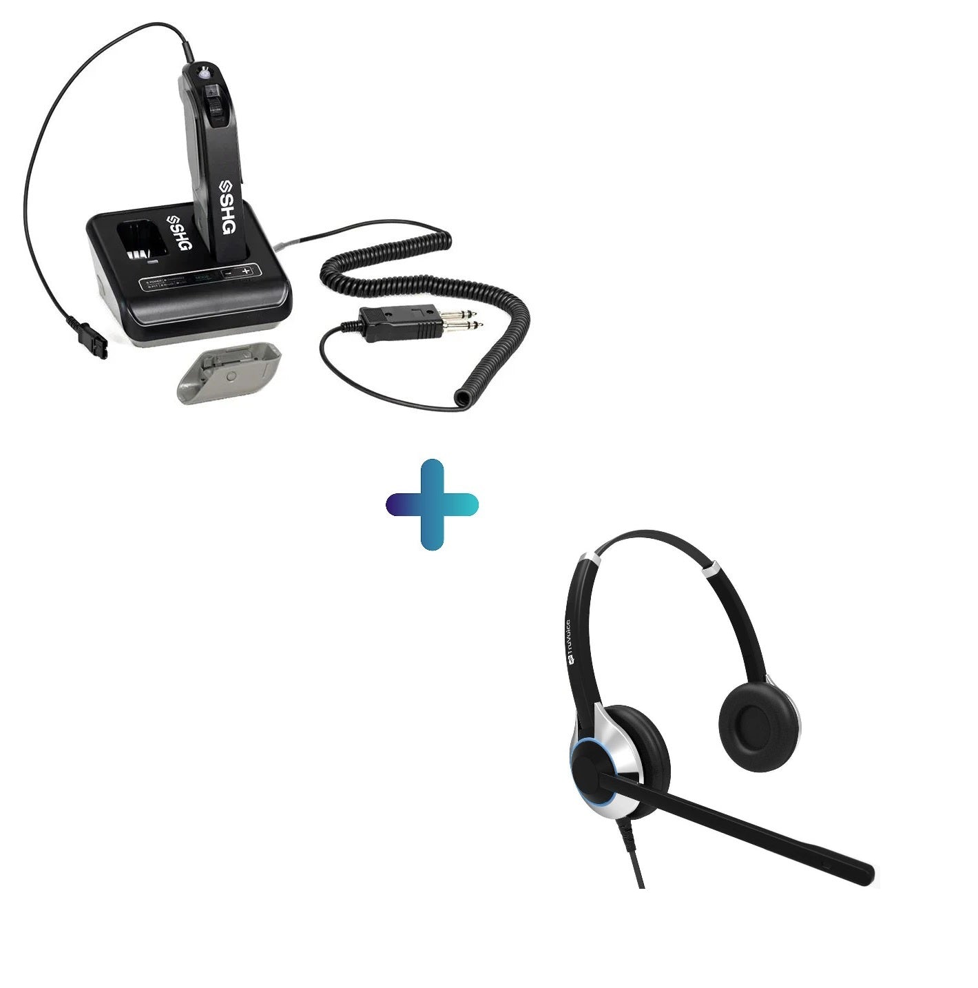 TruVoice SHG D200 Amplifier and HD550 Duo Headset Bundle