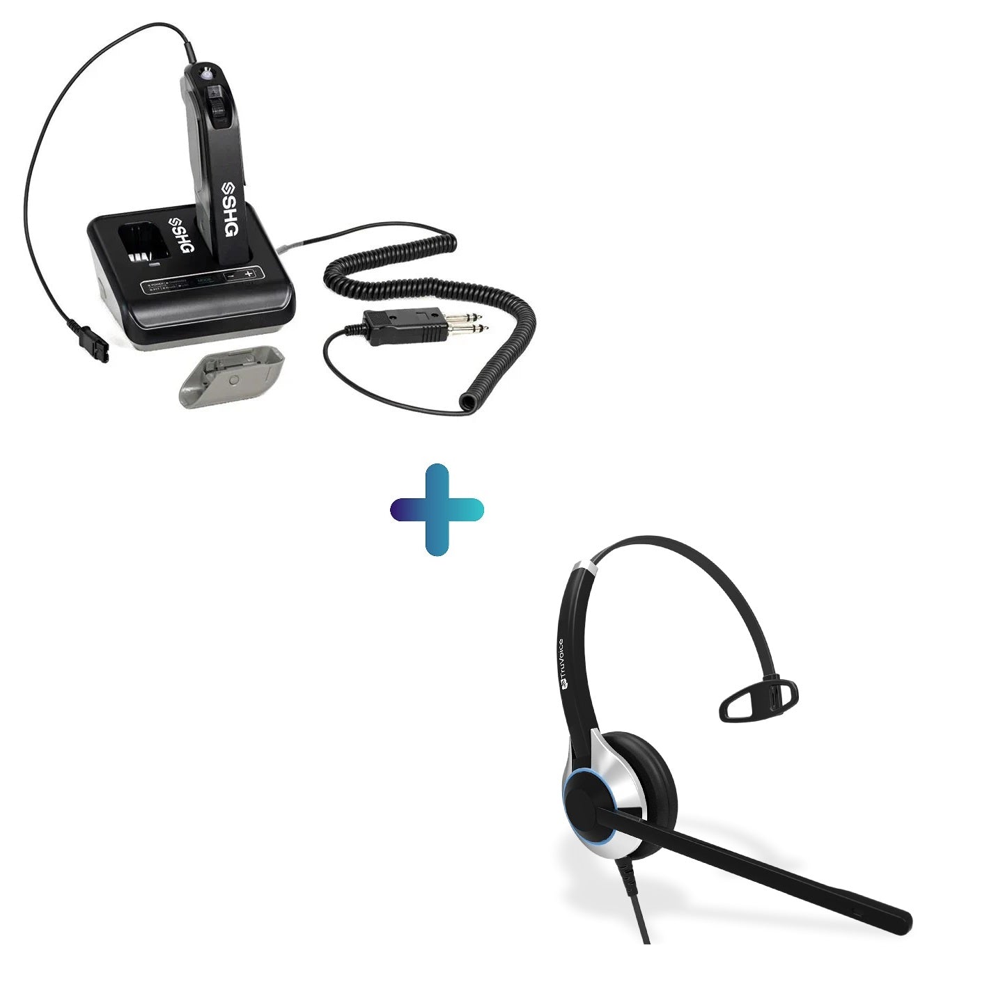 TruVoice SHG D200 Amplifier and HD500 Mono Headset Bundle
