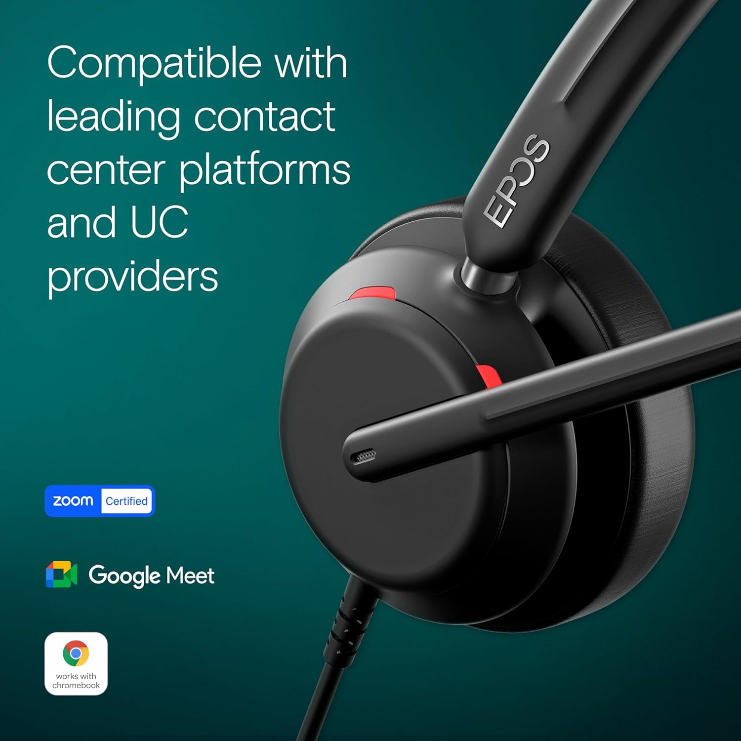 Epos IMPACT 730T Single Ear Wired Teams Headset with in-line control, includes USB-C to USB-A Adapter - MPN: 1001212