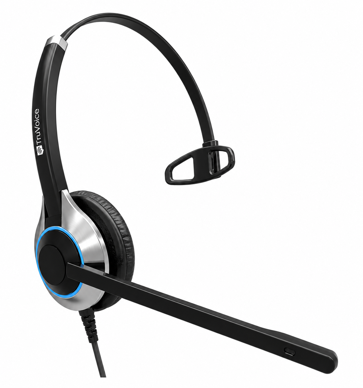 TruVoice HD-500 Single Ear Headset with Noise Canceling Microphone and HD Speakers - MPN: T00143