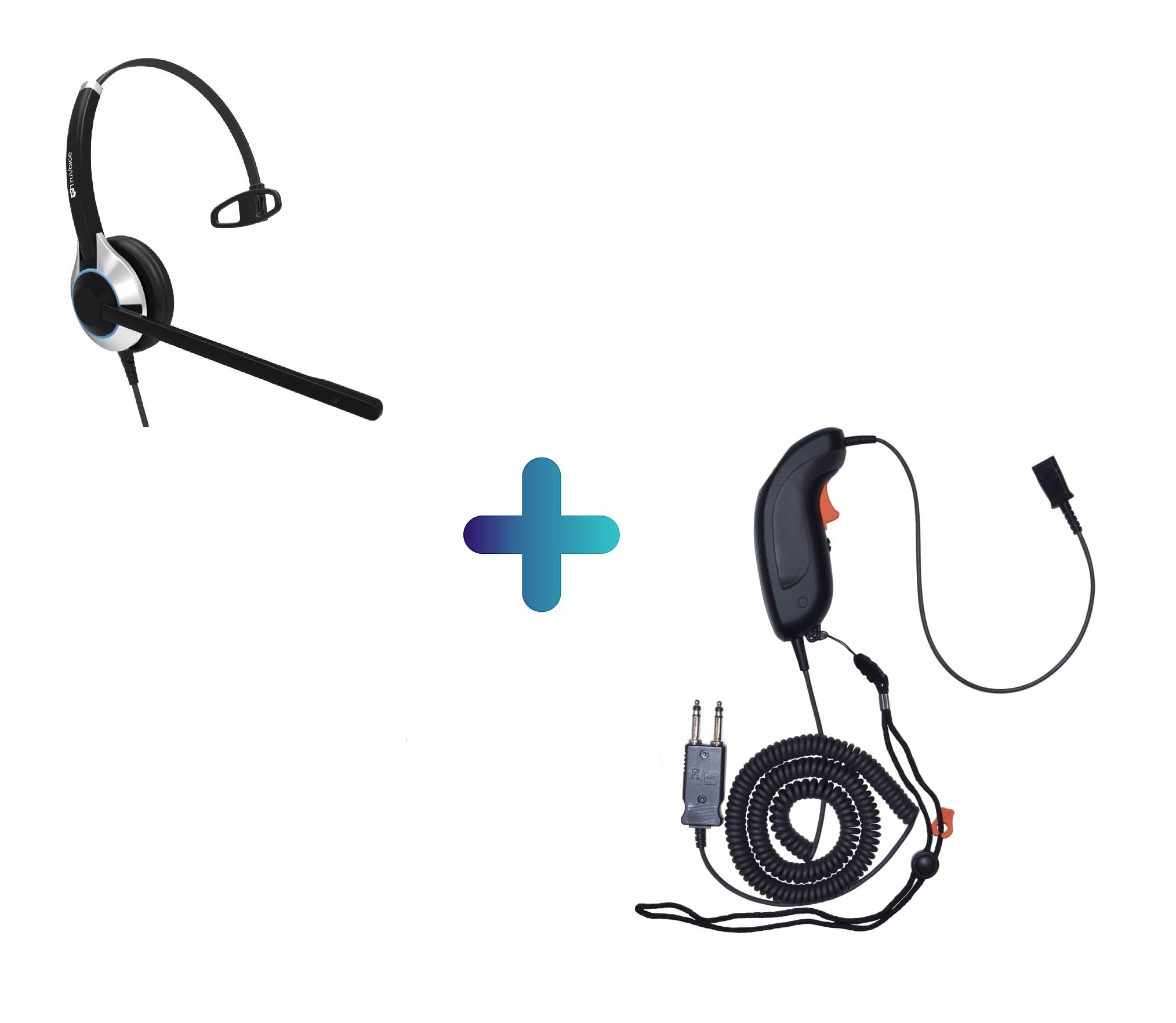 TruVoice JPL Scout 300 PTT Amplifier and HD500 Headset Bundle