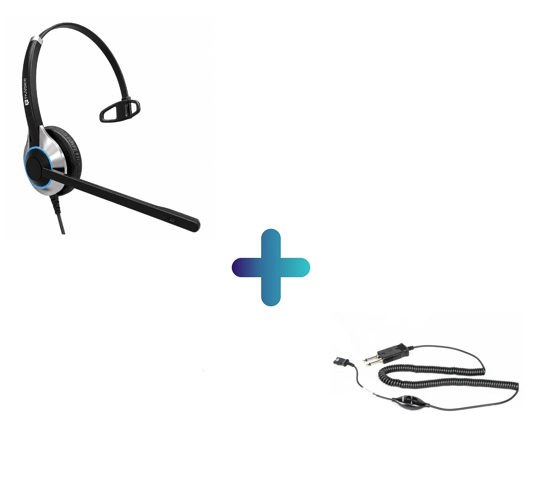 TruVoice SHG D144 Amplifier and HD500 Mono Headset Bundle