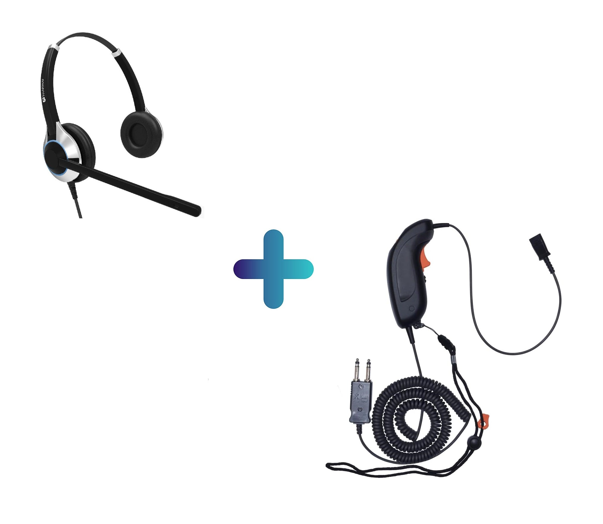 TruVoice JPL Scout 300 PTT Amplifier and HD550 Headset Bundle