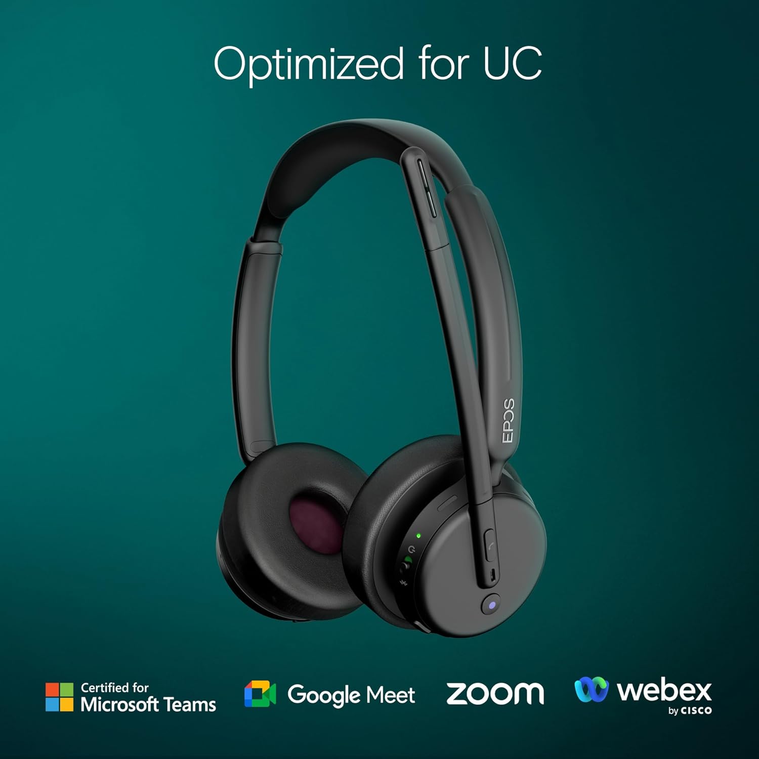 Epos IMPACT 500 Duo Teams ANC Wireless headset - Includes USB-C Dongle with USB-A Adapter MPN: 1001490