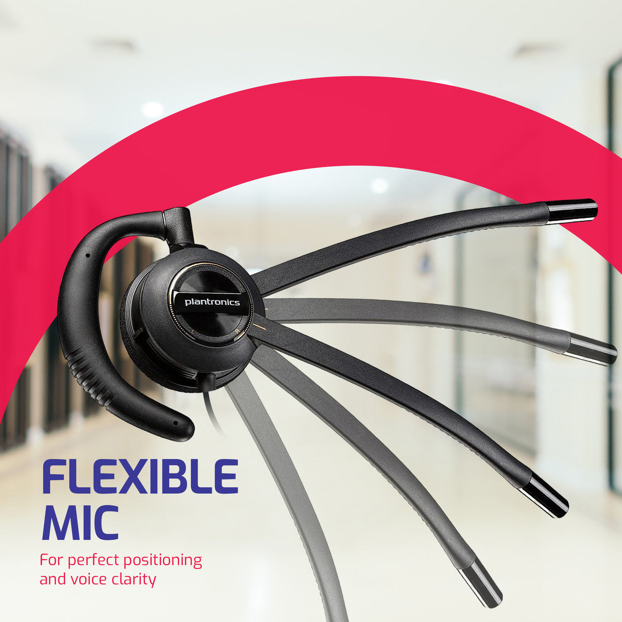 Auriculares monoaurales convertibles 3 en 1 con cancelación de ruido Poly Encore Pro HW540