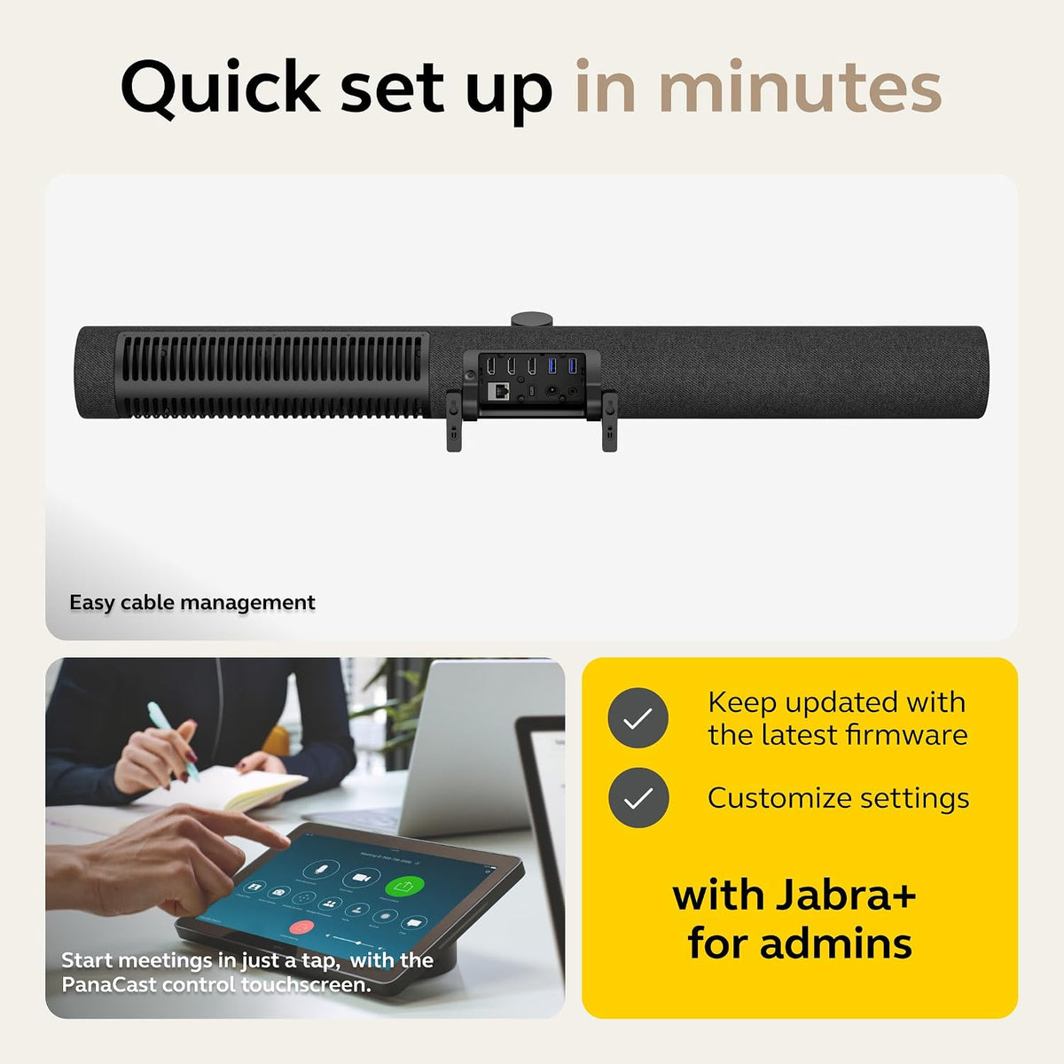 Jabra Panacast 50 MS Teams VBS Video Bar System - MPN: 8501-232