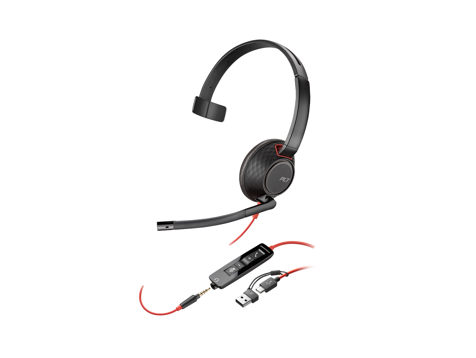 Poly Blackwire 5210 USB-A/C Monaural Headset With 3.5mm Connectivity MPN: 8X230AA