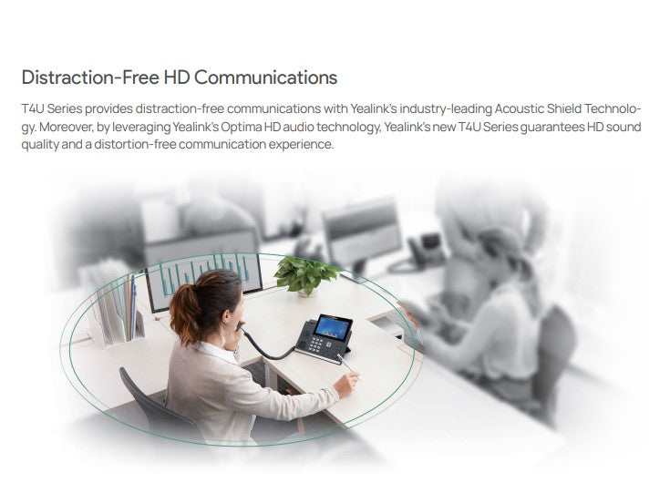 Yealink SIP-T44U 12- Line Feature Rich Business Phone - MPN: 1301214