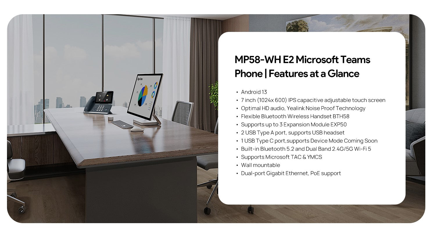 Yealink MP58-E2 Premium Phone for Teams - MPN 1301015