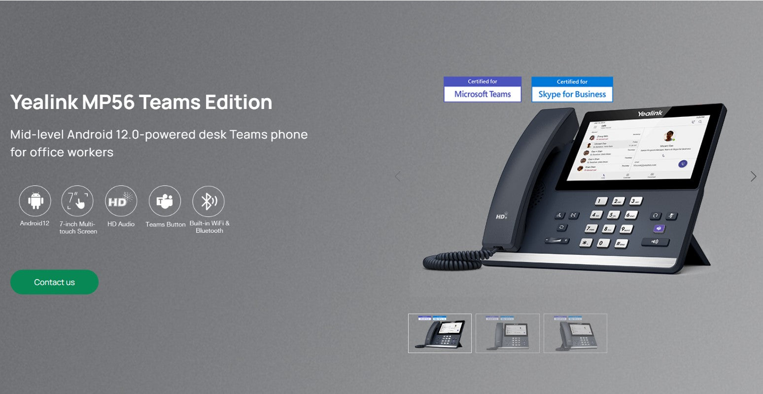 Yealink MP56-E2 Microsoft Certified Teams Phone - MPN: 1301017