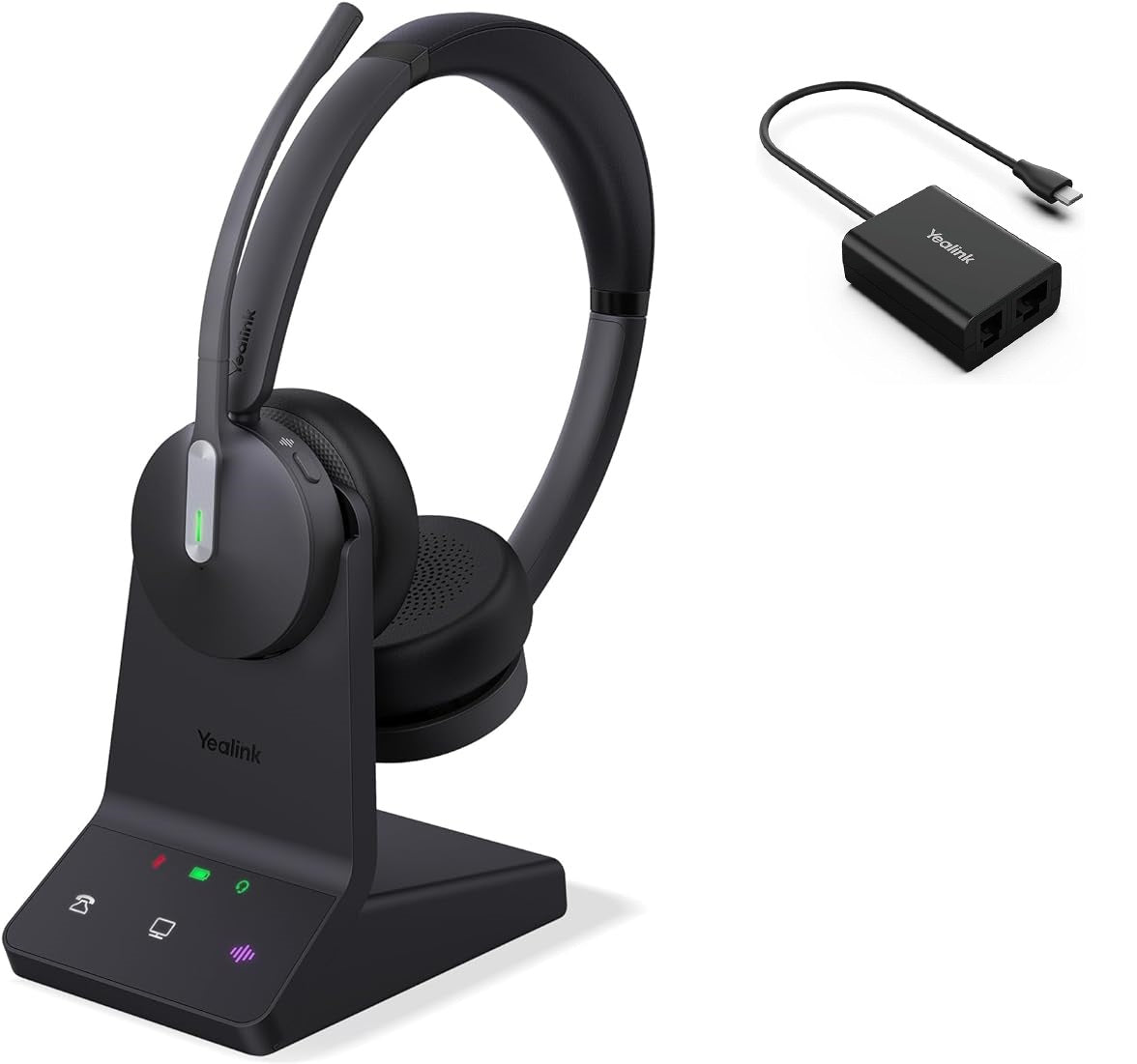 Auriculares inalámbricos DECT/Bluetooth UC Yealink WH64 Duo con paquete EHS