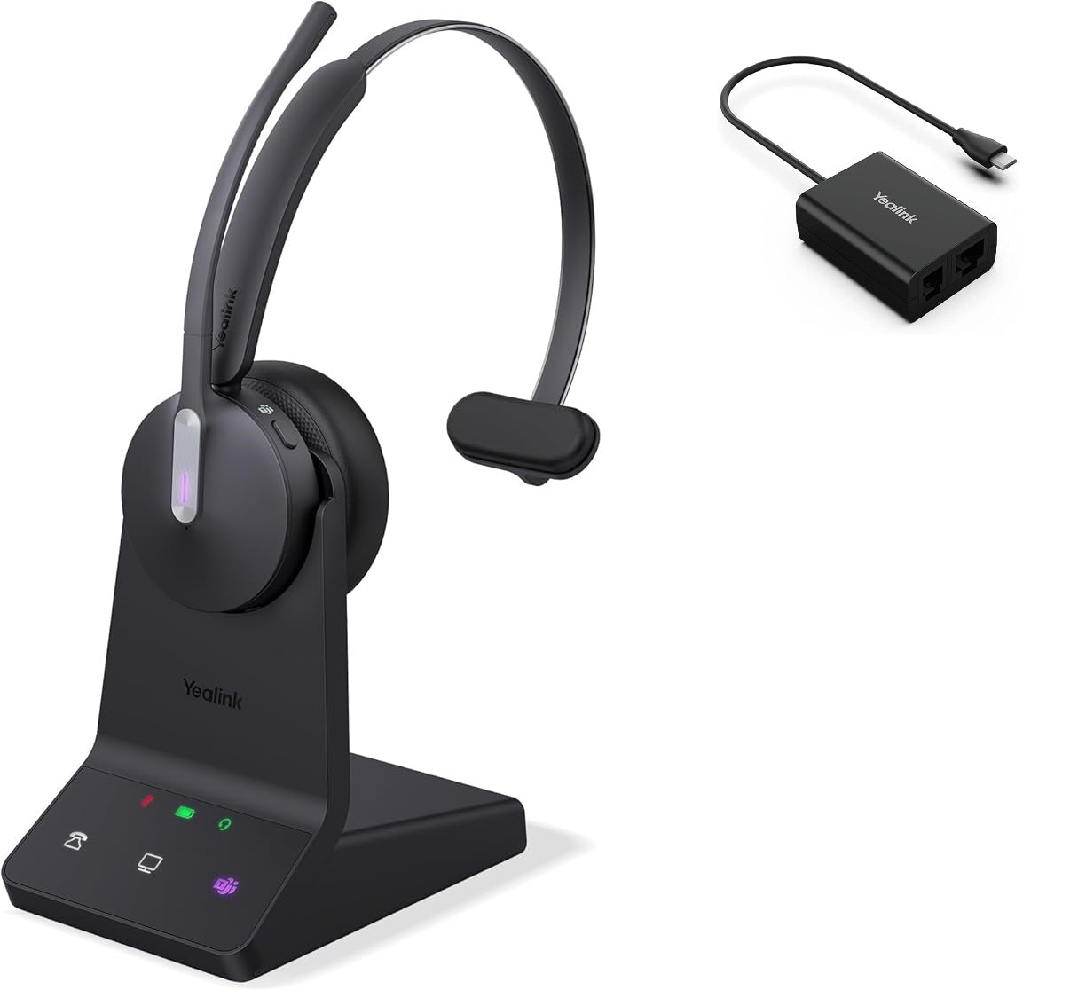 Auriculares inalámbricos Yealink WH64 Mono DECT/Bluetooth Teams con paquete EHS