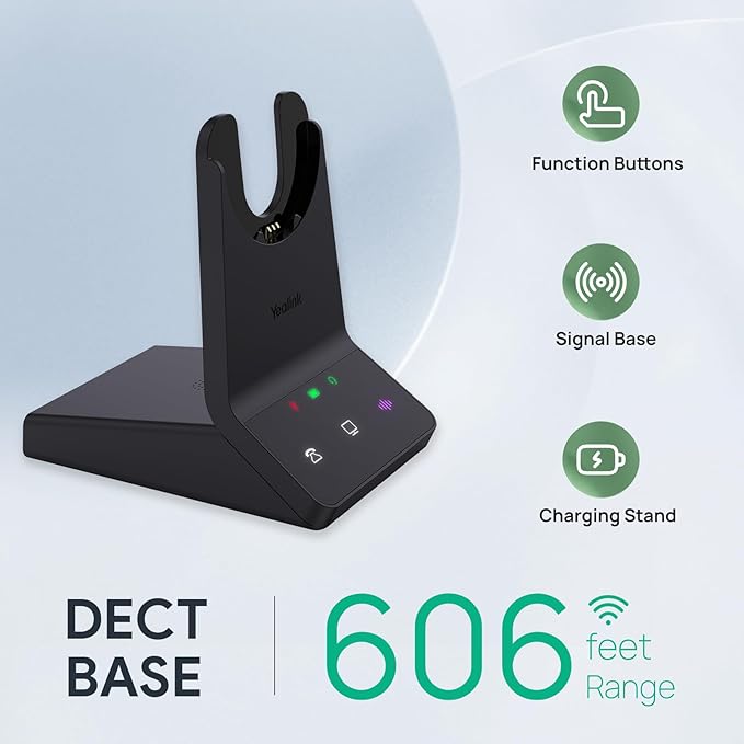 Auriculares inalámbricos DECT/Bluetooth UC Yealink WH64 Duo con paquete EHS