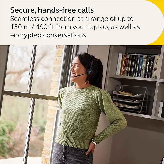 Auriculares inalámbricos estéreo Jabra Engage 55 USB-A UC para computadora con base de carga, color negro