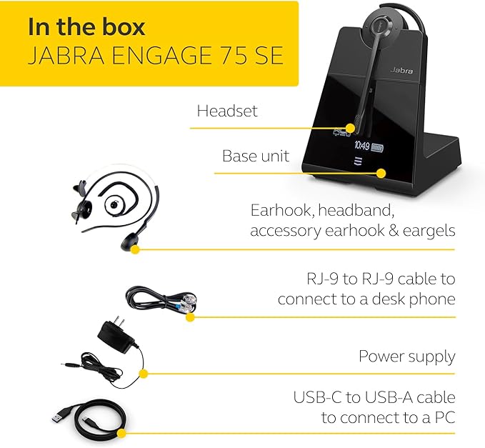 Jabra Engage 75 SE DECT Convertible Wireless Headset - MPN: 9655-583-125