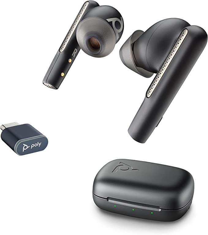 Auriculares inalámbricos Poly Voyager Free 60 UC Teams (USB-C, negros)