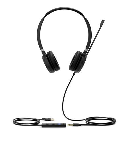 Auriculares USB duales Yealink UH36 UC con conector de 3,5 mm