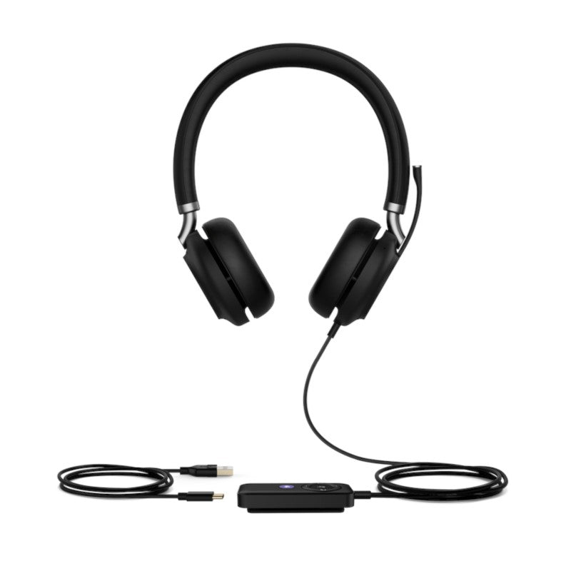 Auriculares Yealink UH38 UC con doble puerto USB-A y Bluetooth y batería