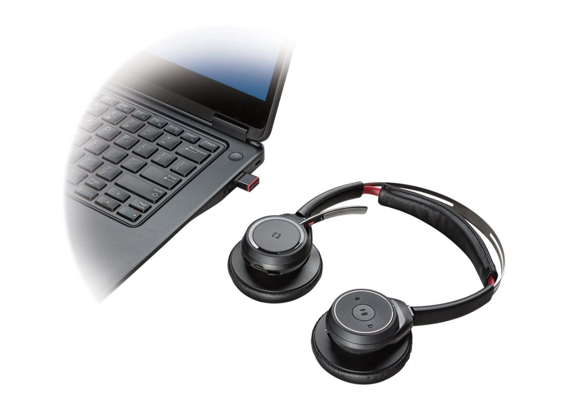 Poly B825-M Voyager Focus UC Microsoft Lync Bluetooth Binaural Headset MPN 7F0J0AA