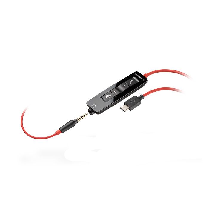 Auriculares binaurales Poly/Plantronics Blackwire 5220 con conectividad USB-C y 3,5 mm