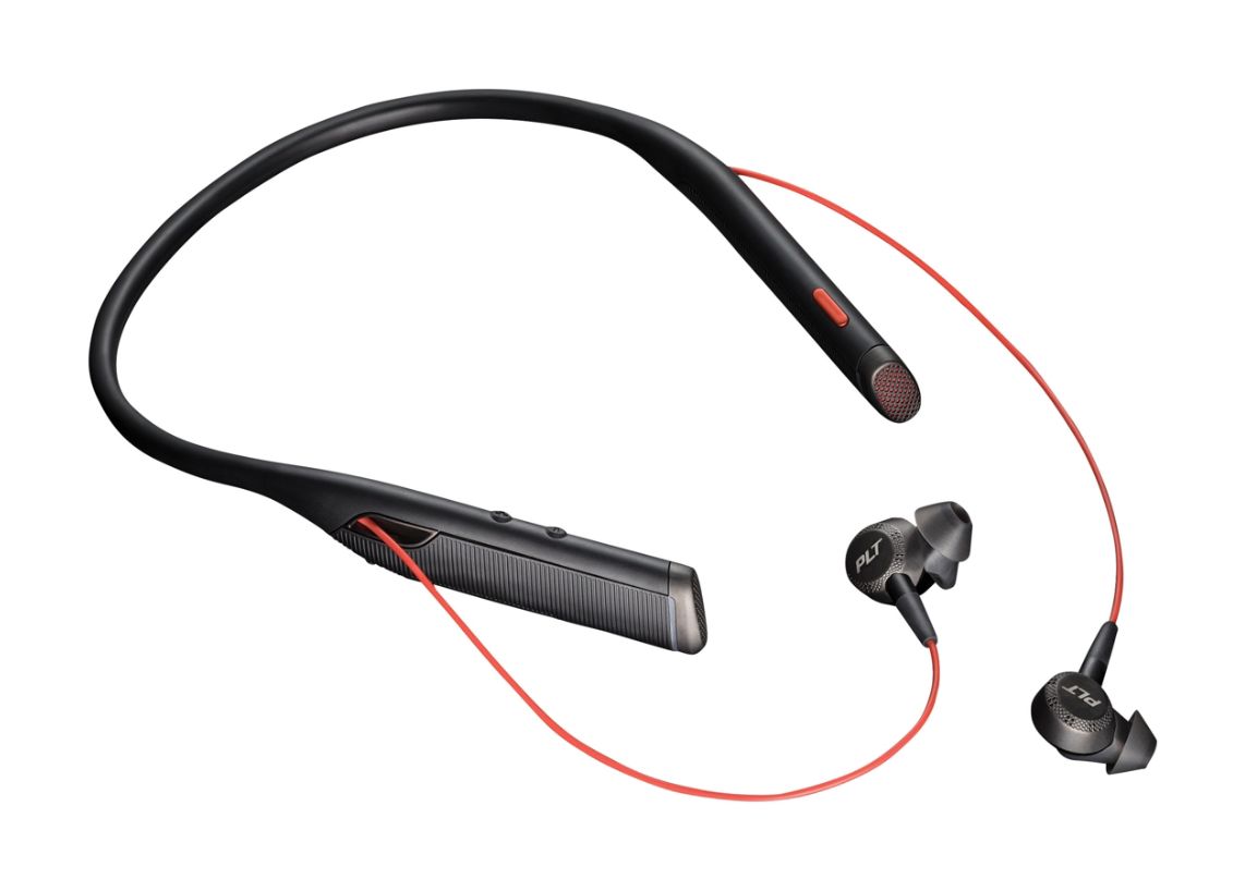 Poly Voyager 6200 UC, auriculares binaurales sin brazo con banda para el cuello y Bluetooth, USB-C