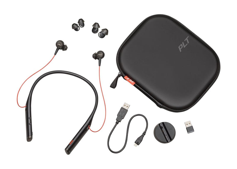 Poly Voyager 6200 UC, Binaural Boomless Bluetooth Neckband Headset USB-C