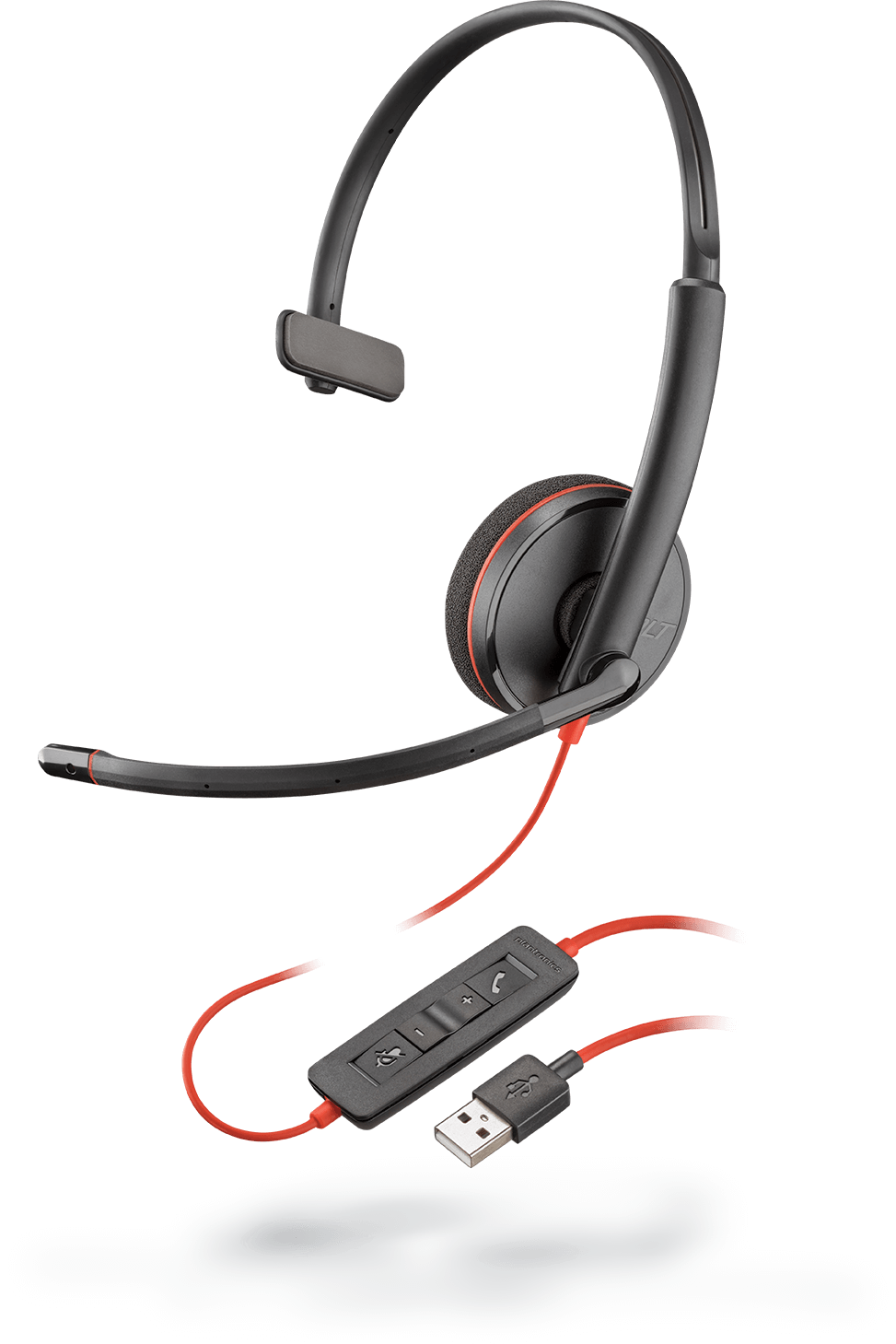 Auriculares monoaurales USB-A Poly Blackwire C3210